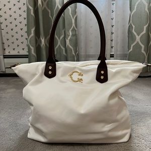 C Wonder white nylon tote/could use as a weekender bag.